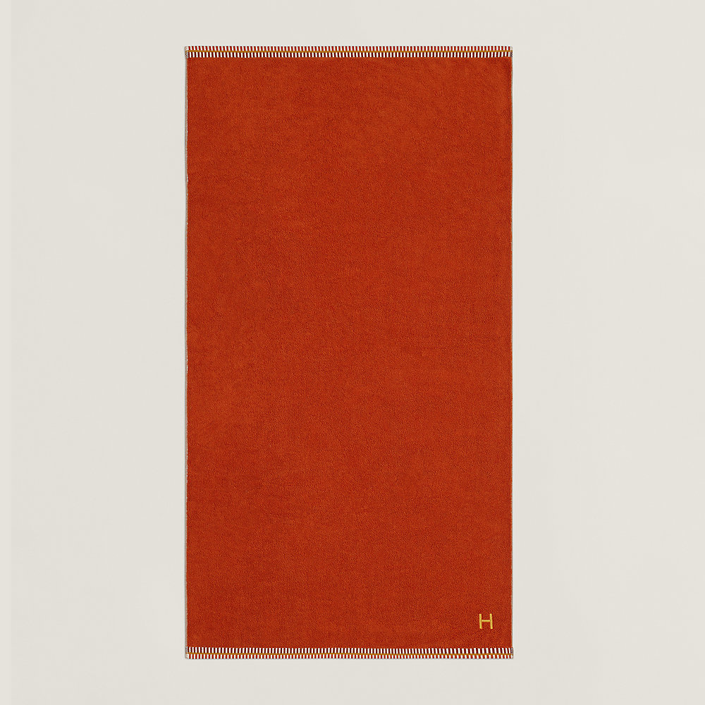Vice Versa bath towel - Orange | Hermès USA